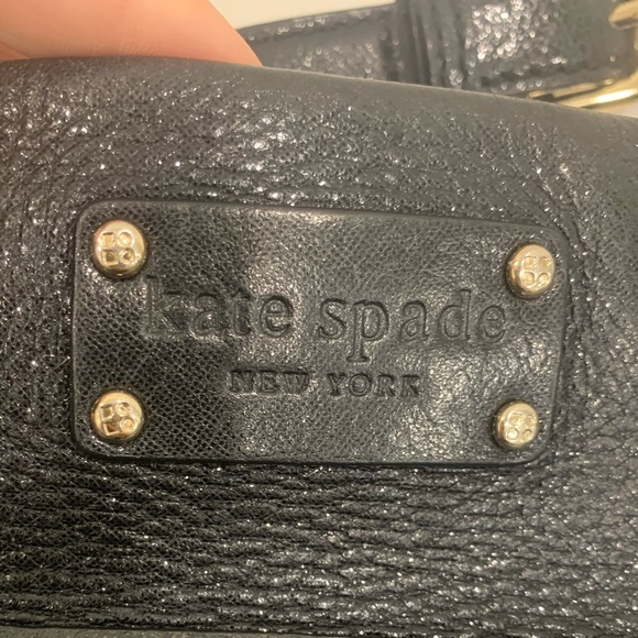 KATE SPADE ♠️ Metallic Jan Darien Have Courage Crossbody In Black Shimmer - Picture 4 of 10